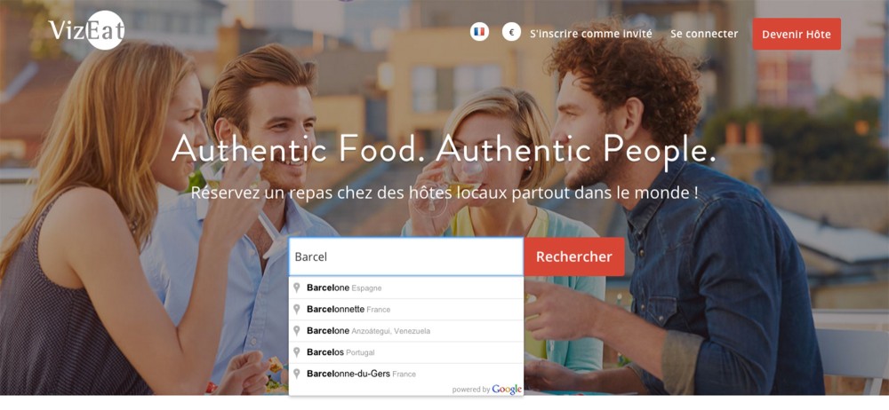 VizEat : trouver un repas chez l'habitant dans la ville que vous souhaitez