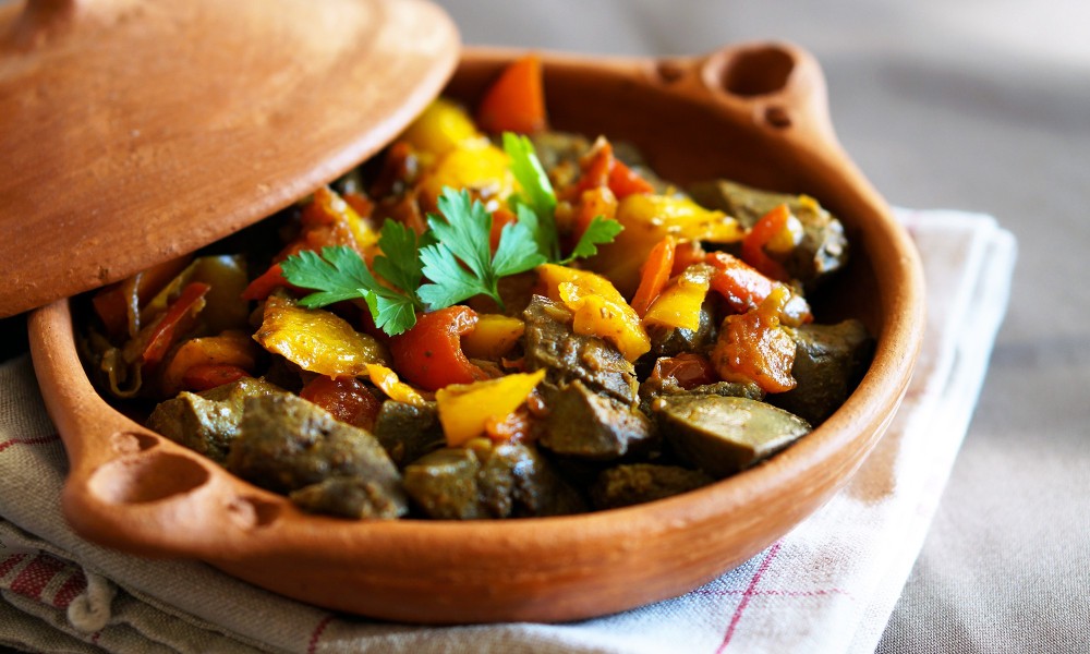 recette tajine foie de veau poivrons