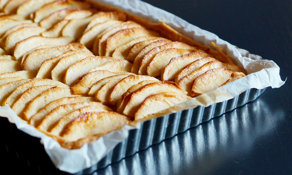 Tartes aux pommes sortie du four