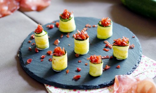 Recette Roulés de courgettes grillées à la ricotta par Pretty Chef