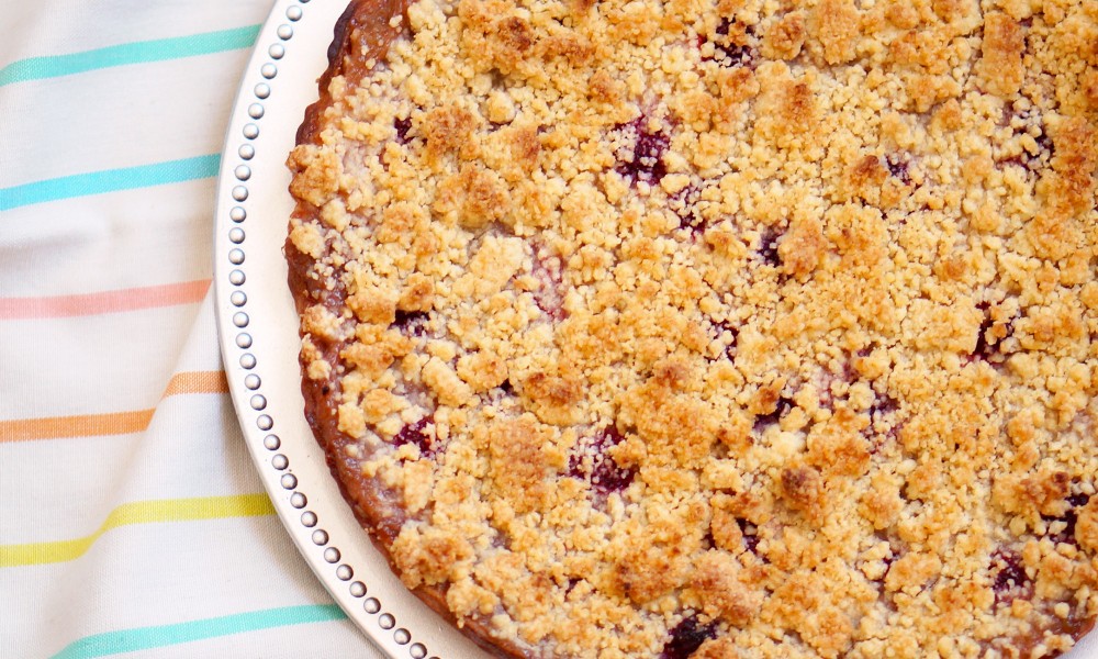 Crumble de la tarte rhubarbe - framboise