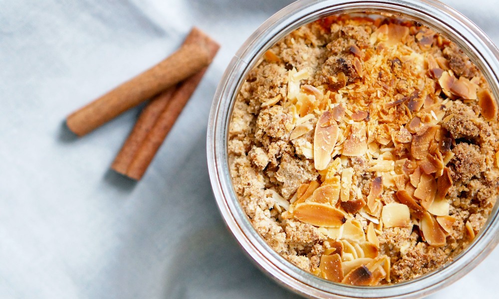 Crumble vegan, sans gluten aux pommes et coings 02