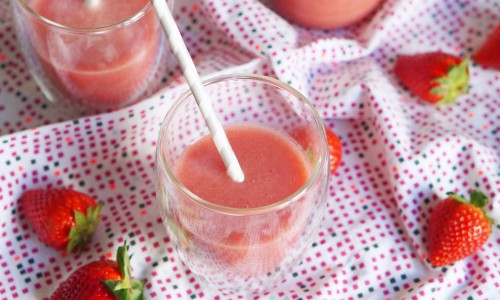Smoothie fraises litchis